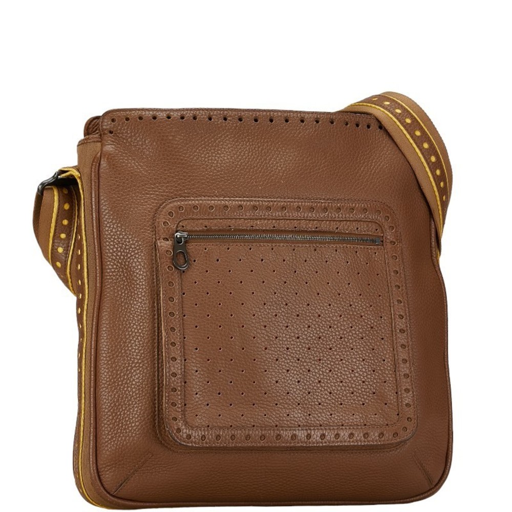 Bottega Veneta Crossbody Brown Bag Punching